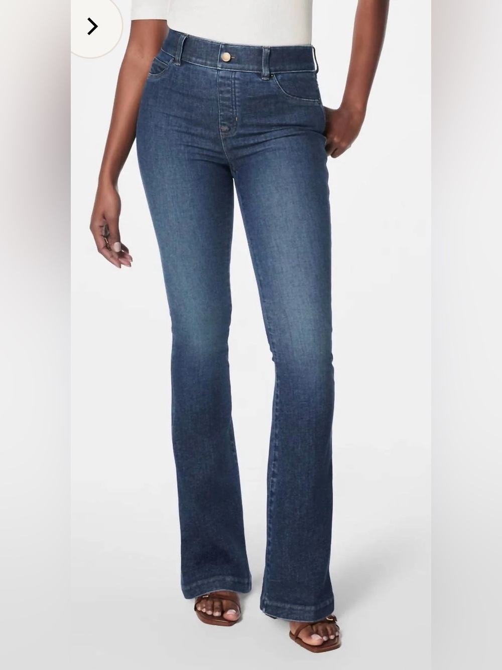 SPANX  flare jeans auth blue size XL petite